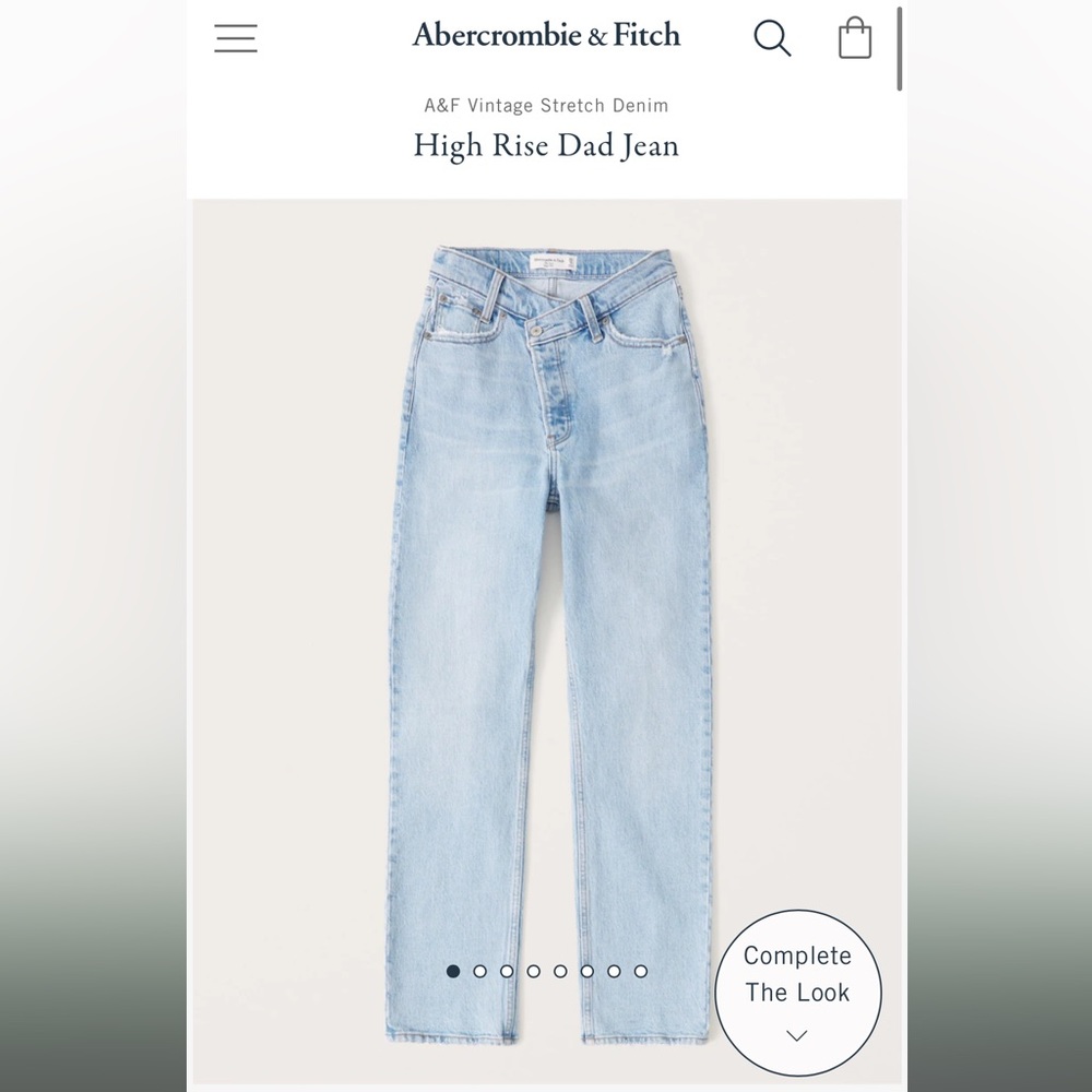 NWT - Abercrombie & Fitch - The dad high rise jeans